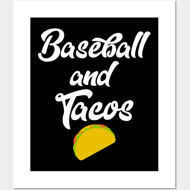 Cute Baseball And Tacos Base Ball Players Wall Art by theperfectpresents